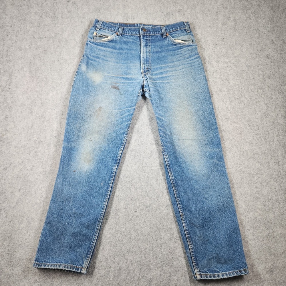 Vintage Levis Jeans 36x30 Fits 35x29 Blue Light Distressed Faded Whisker 550
